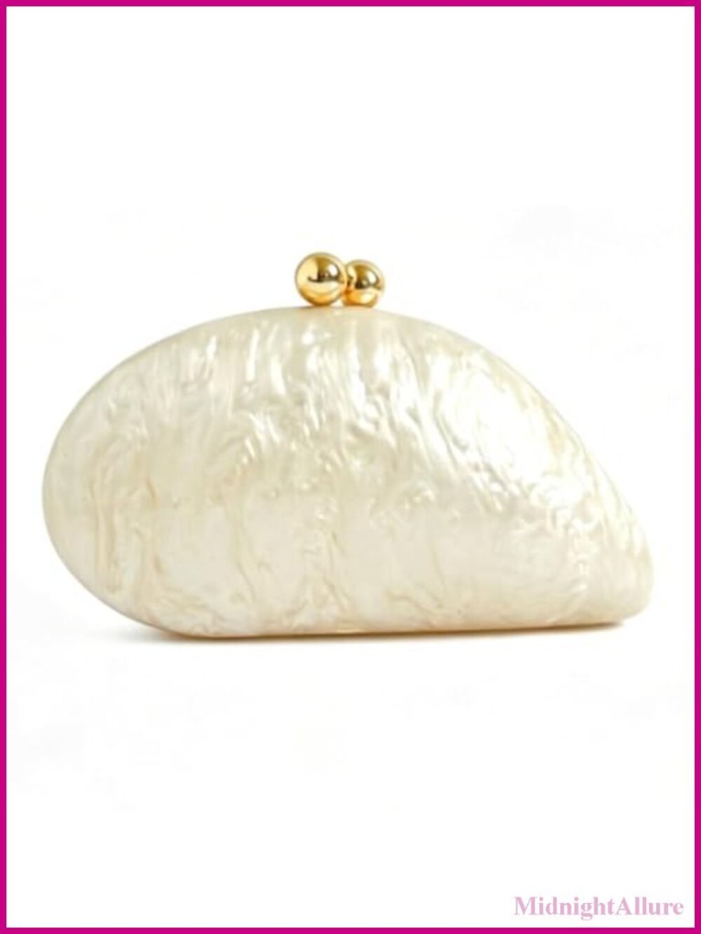 Acrylic Shell Shaped Clutch Luxury Evening Bag Glitter Handbag for Wedding